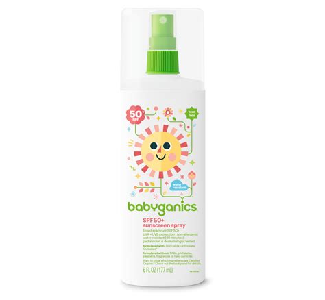 BabyGanics Cover Up Baby Sunscreen Spray SPF 50+ Fragrance Free, 6 oz ...