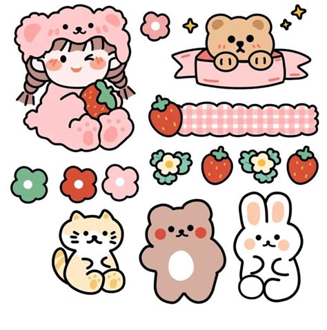 Pin by 🍀Shu - 小舒🍀 on Sticker | Cute doodles, Kawaii stickers, Cute stickers