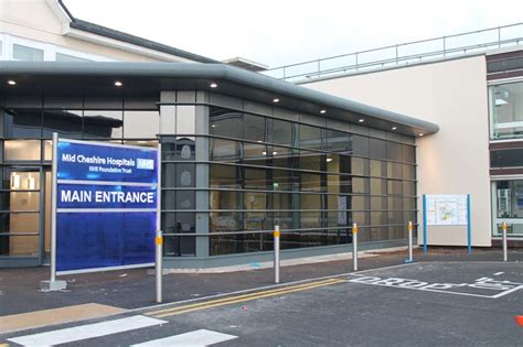 The exterior of the new Main Entrance at Leighton Hospital | Entrance ...