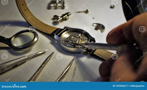 Mechanical Watch Repair, Watch Repairing Stock Image - Image of minute ...