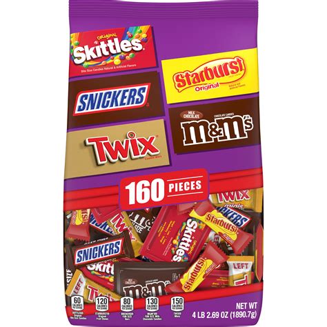 Mars Mixed M&M's, Snickers, Twix, Skittles, Starburst Variety Pack ...