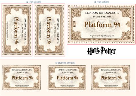 Printable Hogwarts Express Ticket - Printable Word Searches