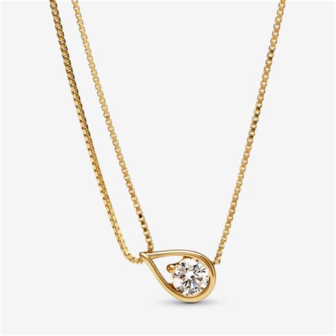 Pandora Brilliance Lab-created 0.75 ct tw Diamond Double Chain Collier ...