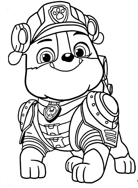 Cool Rubble Paw Patrol coloring page - Download, Print or Color Online for Free