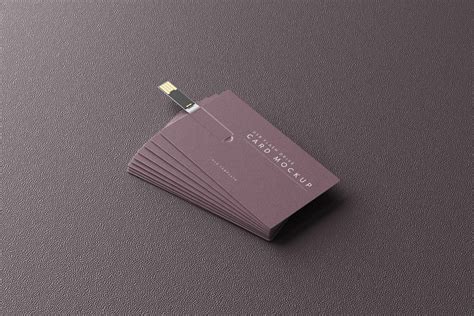 USB Flash Drive Business Card Mockup - Mockup Free