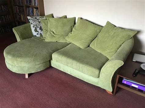 Large green sofa, snuggle chair and footstool | in Perth, Perth and ...