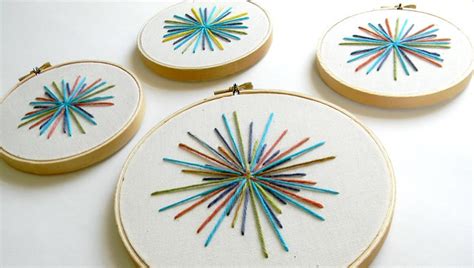 Multi Color Starburst Mini Embroidery | Flickr - Photo Sharing!