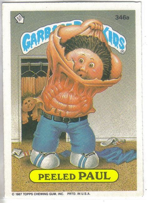 Garbage Pail Kids 1987 #346a Peeled Paul