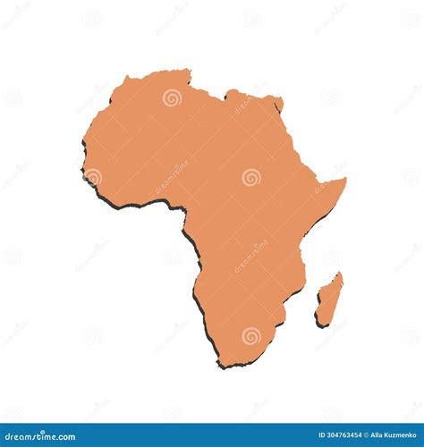 Map Of Africa, Sign Silhouette. World Map Globe. Vector Illustration Isolated. African Continent ...
