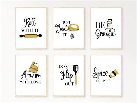 Funny Kitchen Wall Prints, Kitchen Wall Art Set of 9, Kitchen ...