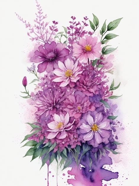 Premium AI Image | illustration of watercolor paint of Quinacridone Magenta