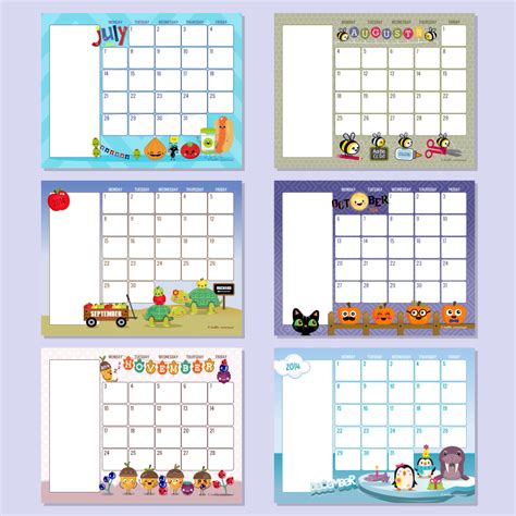 6 Best Images of Free Printable Preschool Calendar Template 2016 ...