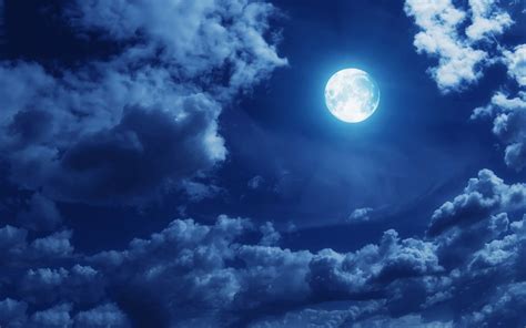 White moon, Moon, clouds, sky, moonlight HD wallpaper | Wallpaper Flare