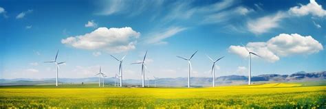 Premium AI Image | wind turbines farm