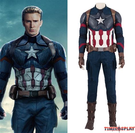 Avengers Endgame Captain America Costume Deluxe Cosplay