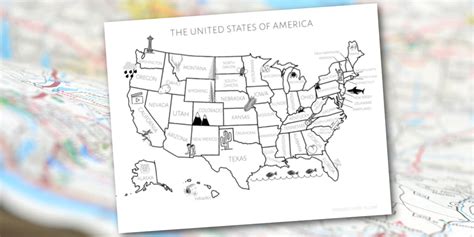 Free printable United States Map for Kids - Productive Pete