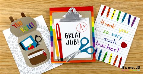 DIY Cards For Teachers | Easy Handmade Teacher Card Ideas