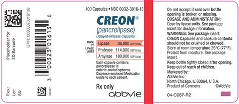 Creon - FDA prescribing information, side effects and uses