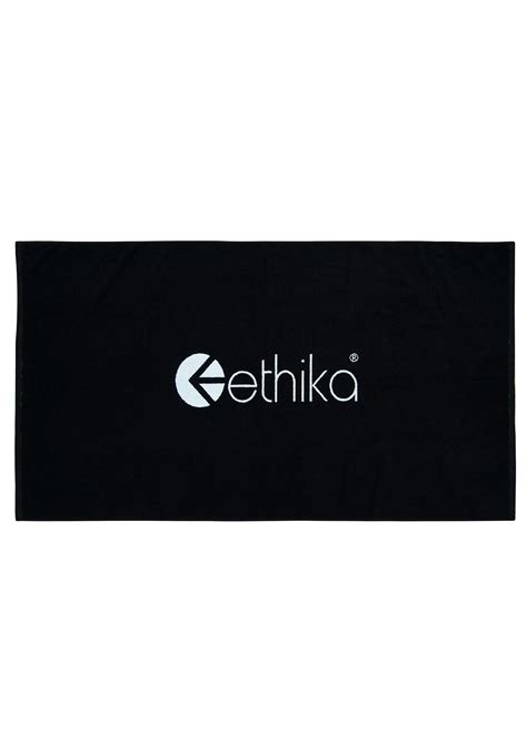 BEACH TOWEL Ethika Logo - Black | Ethika | With You Everywhere