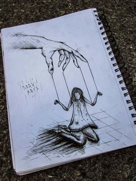 Sadness Deep Meaningful Pencil Drawings