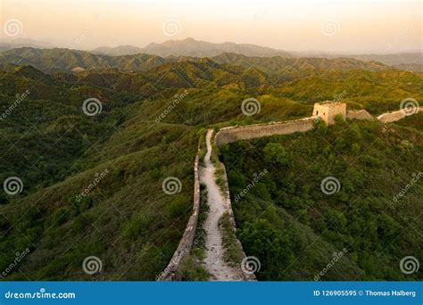 Great Wall of China at Sunrise Stock Image - Image of brick, asia: 126905595