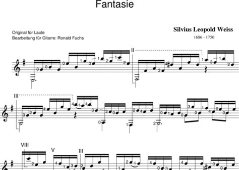 Weiss, Silvius Leopold - Sheet music to download