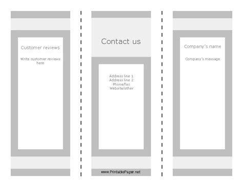Free Blank Brochure Templates - Printable Online