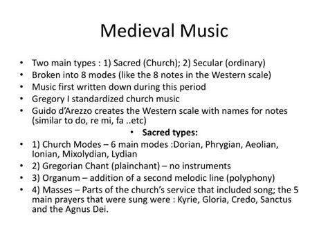 PPT - Medieval Music PowerPoint Presentation - ID:2142599