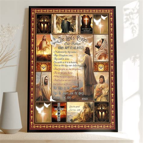 The Lord’s Prayer, God Jesus Christian Wall Art Poster – Fitjiva Art Store