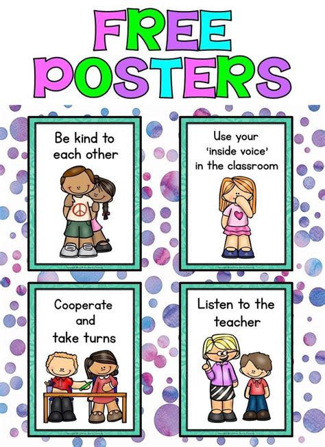 Editable Classroom Rules Posters (FREE) | Classroom rules poster, Classroom rules printable ...