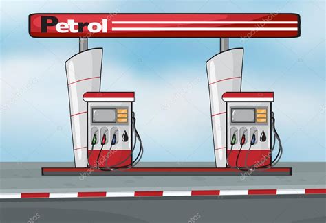 Gas Station Cartoon Drawing Are you looking for gas station design ...