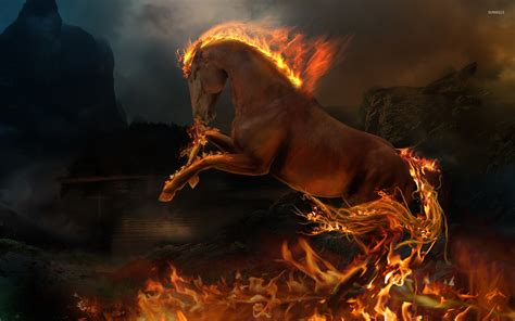 Flaming horse wallpaper - Fantasy wallpapers - #5973