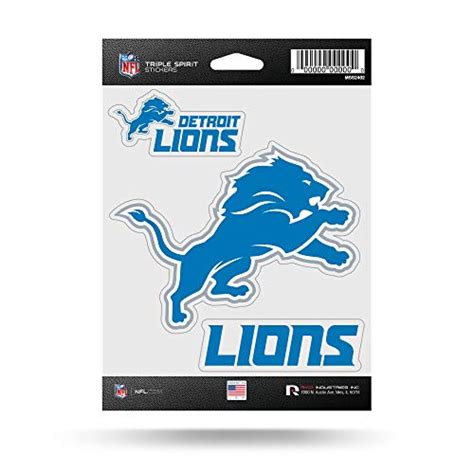 Detroit Lions Sticker Set 3-Pack | Sports Hard Hats