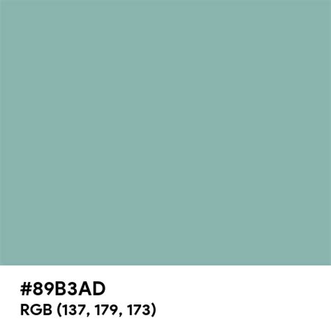 Jade Green (RAL Design) color hex code is #89B3AD