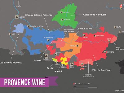 Provence Wine Region Map by Madeline Puckette on Dribbble