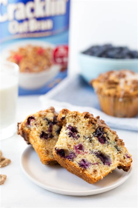 Cracklin' Oat Bran Blueberry Crunch Muffins - Striped Spatula