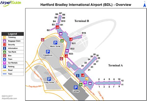 Windsor Locks - Bradley International (BDL) Airport Terminal Map - Overview | Airport guide ...