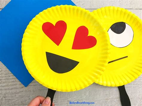 Super Cute Emoji Paper Plate Craft - Emoji Party Ideas - Natural Beach ...