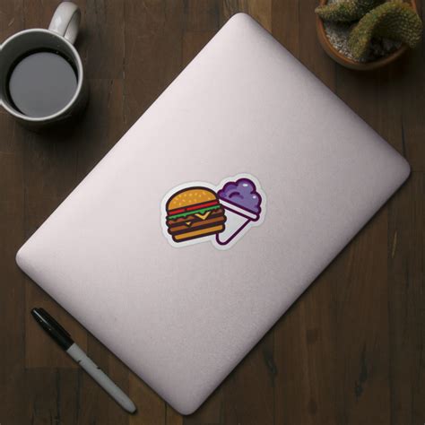 Burger and a Grape Snow Cone - Chattahoochie - Sticker | TeePublic