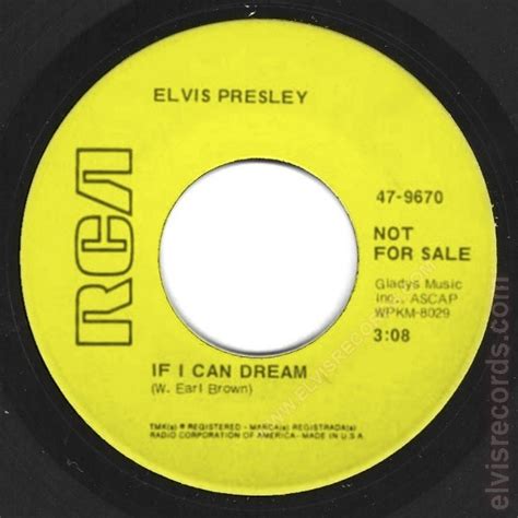 Elvis Presley - If I Can Dream (1968, Vinyl) | Discogs