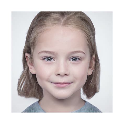 2020 – Generated Faces by Artificial Intelligence. Kids, Girls. V1 ...