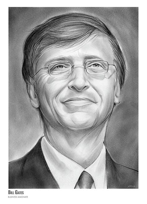 Bill Gates by Greg Joens | Bill gates, Drawing people, Male sketch