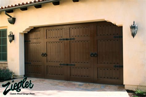 Spanish Old World Wood Garage Doors - Zielger Doors, Inc.