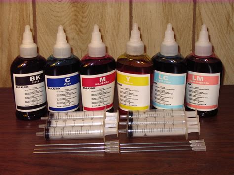 Bulk refill ink for EPSON, HP, CANON ink printer cartridge, 100ml x 6 bottles, total 600ml