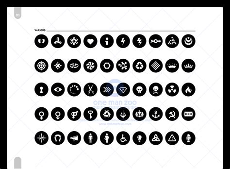 OneManZoo Digital Design Studio – Various 2D vector icon set Nr.1