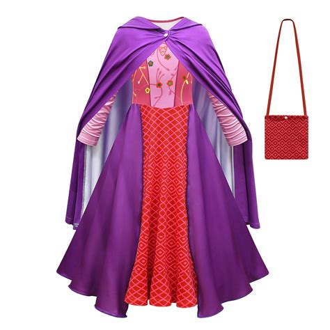 Girls Kids Sarah Sanderson Witch Costume Dress Halloween Cosplay ...