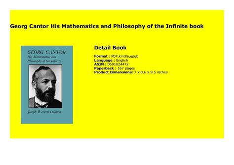 Georg Cantor His Mathematics and Philosophy of the Infinite book 766