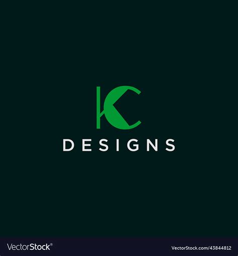 Kc creative logo design Royalty Free Vector Image