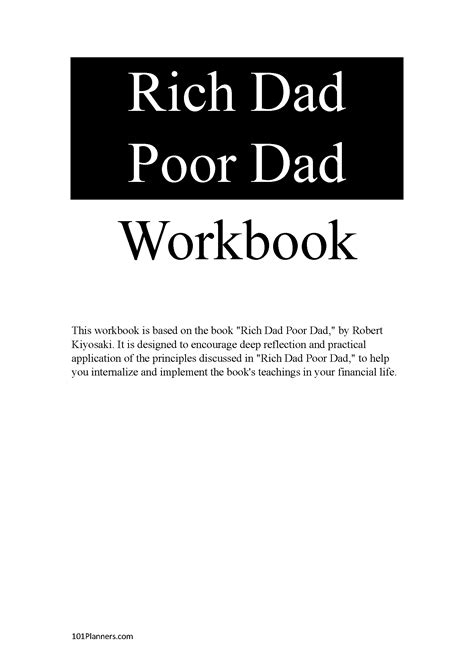 Rich Dad Poor Dad Summary, Workbook & Review