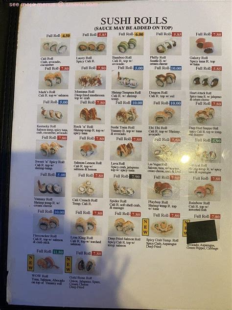 Online Menu of Sushi Train Restaurant, Lacey, Washington, 98516 - Zmenu